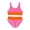 A Orange, variant on Toddler Girl Swimsuit Girls Color Block Sleeveless Ruffle Tankini Top and Bikini Bottom Set Thick Strap Crew Neck Upf 50 Beach Party Orange 3 Years-4 Years