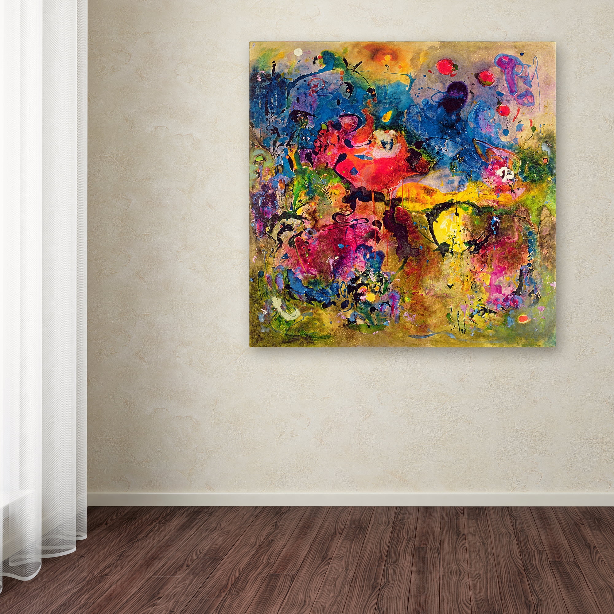 Trademark Fine Art "Garden of Heavenly and Earthly Delights" Canvas Art by Jane Deakin