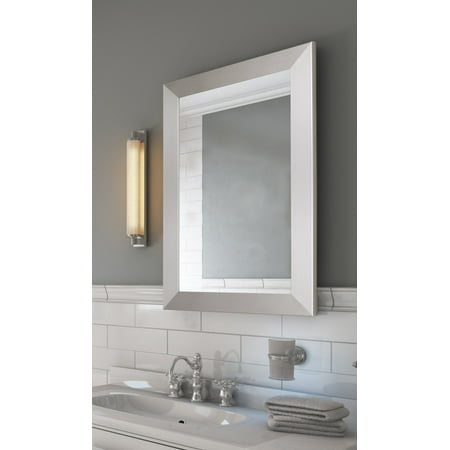 brushed nickel bathroom mirror 24 x 36