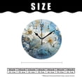 thumbnail image 2 of 10 Inch Wall Clock Battery Operated Silent Clock Decorative for Office, Kitchen, Outdoor, Living Room，Blue Flowers in A Bouquet Floral Print, 2 of 4