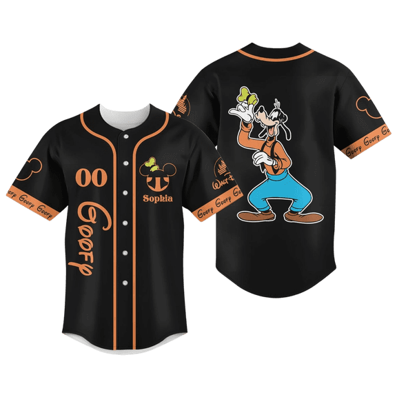 Custom Goofy Baseball Jersey, Disney Goofy Jersey Shirt, Classic Cartoon Baseball Shirt, Goofy Tee, Disneyland Outfit