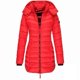 thumbnail image 4 of Winter Warm Cotton Jackets Medium Length Hood Slim Style Jackets Thick Loose Stylish Simple Casual Coat for Women New, 4 of 5