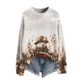 thumbnail image 2 of Wutalume Women's Funny Ugly Christmas Sweater, Round Neck Christmas Jumper with Holiday Prints, Festive Party Costume, Cozy Winter Pullover for Christmas and Seasonal Gatherings,Beige 2XL, 2 of 4