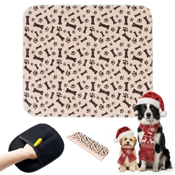 Puppy Pads with Pheromones, Washable Puppy Pee Pads for Dogs Reusable Puppy Pads for Dogs and Cats(with Pet Hair Removal Gloves)