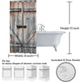 thumbnail image 4 of Rustic Shower Curtain Wooden Barn Door 36 X 72 inch Farmhouse Wood Vintage Shower Curtain Sets for Bathroom Decor Fabric Polyester Waterproof with 6 Hooks, 4 of 5