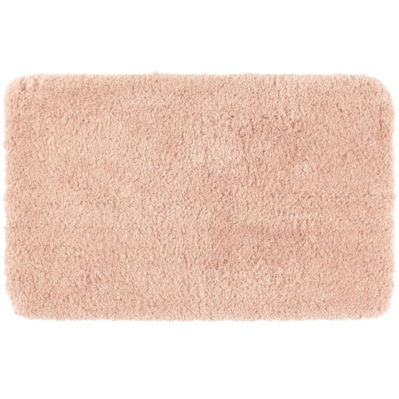 Unique Bargains Non-Slip Thick Microfiber Soft Plush Bathroom Mat Quick Dry Bath Rug Pink 20"x32"