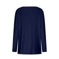 thumbnail image 5 of Fleece Womens Long Sleeve Lightweight Pullover Sweater Tops Women's Long Fall Tops Winter Fall Warm Tunics Blouse Elegant Crew Neck Plain Sweater Women's Loose Tops Sweatshirt, 5 of 6