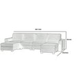 thumbnail image 5 of BenJara BM285853 Hazel U Shape Modern Modular Sectional Sofa with Ottomans & Beige Fabric, 5 of 5
