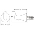 thumbnail image 2 of Gancho Sencillo Cromo Yaz Urrea (506yz) Urrea 506YZ, 2 of 4