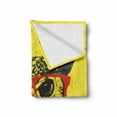 thumbnail image 2 of Modern Soft Flannel Fleece Throw Blanket, Owl with Glasses Portrait Hipster Nocturnal Animal Grunge Humor Graphic, Cozy Plush for Indoor and Outdoor Use, 50" x 70", Dark Grey Yellow Red, by Ambesonne, 2 of 6