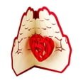 thumbnail image 4 of TAILTOSS Red Carved Greeting Card Handmade for Holiday Use with Meticulous Hollow Cut Design, 4 of 7