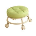 thumbnail image 3 of Asiento de rodillos de taburete enrollable adulto redonda resistente con cuero de la rueda de rueda para la entrada de la cocina salón pedicura de, 3 of 9