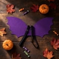 thumbnail image 3 of Bat Wings Purple Non-woven Halloween Cosplay Accessory 1 Pack for Halloween Themed Party Trick or Treat Dress up Role Play Costume Decoration Gift, 3 of 3