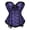 yue866-Purple, variant on KHONTS Corset Top Bustier for Women Zipper Front Flower Sexy Burlesque Retro Tops Sky Blue XL