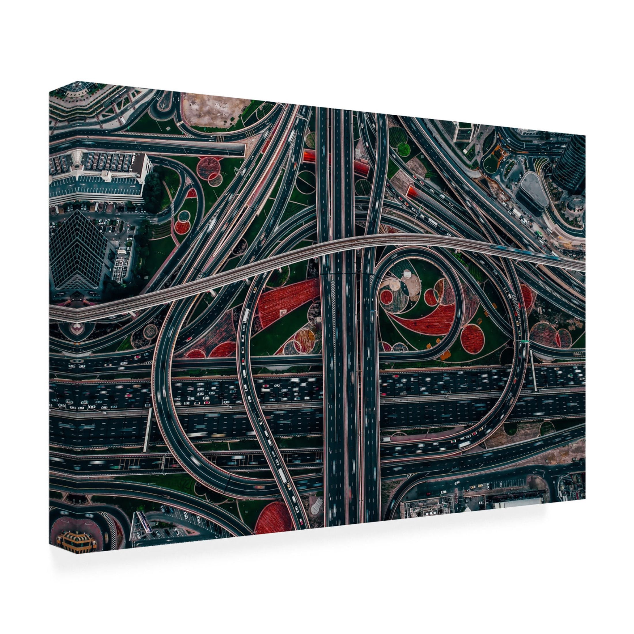 Canvas Wall Art - Carmine Chiriaco 'Urban Labyrinth' Wall Art for Living Room, Bedroom, or Office Décor by Trademark Fine Art - 47 x 30 Inches