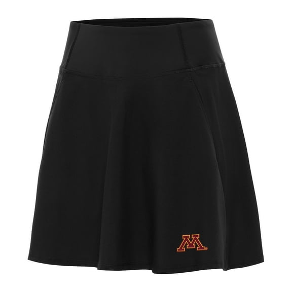 Women's Antigua Black Minnesota Golden Gophers Chip Skort