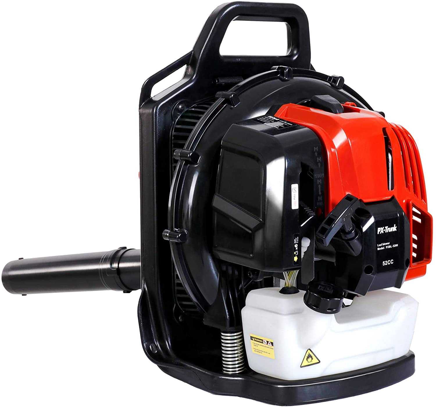 Px Trunk Gas Leaf Blower 52cc 2 Cycle Engine Backpack Blower Powerful Gas Powered Blower 600cfm Commercial Blower For Lawn Garden Blowing Leaves Snow Debris And Dust Walmart Com