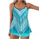 thumbnail image 2 of Trajes de baño tankini para mujer Trajes de baño vintage estampados para mujer Trajes de baño conservadores Traje de baño bikini con falda de playa estampada para mujer, 2 of 6
