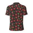 thumbnail image 3 of Xecao Tomatoes1 for Mens' Casual Short Sleeve Button-Down Polo Shirts for a Classic Golf Look, 3 of 9