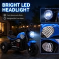 thumbnail image 6 of FUPOJH 12V 3 Wheel Kids Electric Motorcycle, Ride On Car with Bluetooth Music,AUX,USB,Blue, 6 of 9