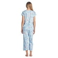 thumbnail image 2 of Casual Nights Women's Short Sleeve Lace Dot Capri Pajama Set, 2 of 4