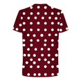 thumbnail image 5 of Rggeeun Mens Tee Shirts Dots Pattern Short Sleeve Crew Neck Loose Fit Soft Breathable for Summer Office Wear Casual Tees,Red,M, 5 of 5