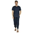 thumbnail image 1 of Inkmeso Solid Nightwear For Mens 2 Piece Sleepwear T-shirt And Pants Pajama Set Short Sleeve Pjs Loungewear Set, 1 of 8