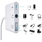 USB 3 Camera Adapter,3 in 1 USB Female OTG Adapter with Charging and 3.5mm Headphone Audio Jack Splitter for iPhone/iPad,Support USB Flash Drive,MIDI Keyboard