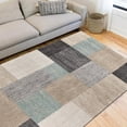 thumbnail image 2 of 8â€™ x 10â€™ Beige and Black Modern Blocks Area Rug, 2 of 7