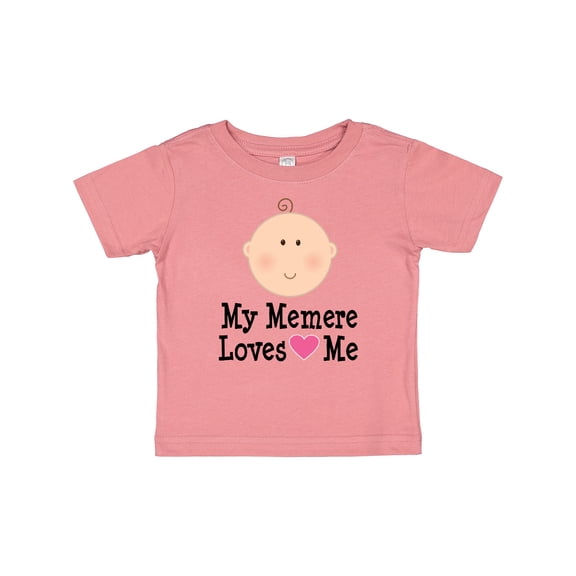 Inktastic Me Memere Loves Me Grandchild Girls Baby T-Shirt