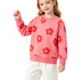 thumbnail image 2 of TIREOW Girls Sweatshirts Round Neck Long Sleeve Pullover Sweatshirt with Flower Print Loose Fit Soft Casual Pullovers Top, 2 of 8