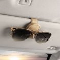 thumbnail image 2 of Clip de cuero para gafas de coche, gafas de sol universales para coche, estuche para gafas, tarjeta Interior, sujetador de llaves, organizador, Kits de molduras para tableros de automóviles Negro Kenally VI015527-01, 2 of 6