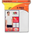 thumbnail image 3 of Men's White Crew Undershirts, 6+3 Bonus Pack, 3 of 5