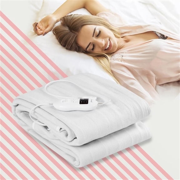 Pemberly Row Electric Heated Mattress Pad Safe Full 8 Temperature 10h Timer