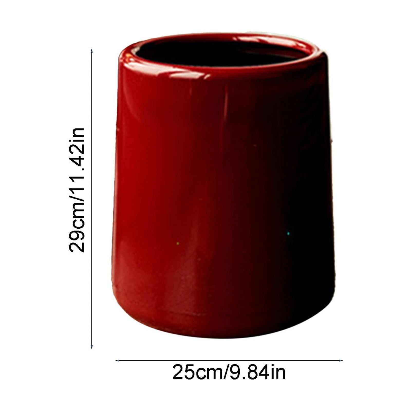 dajkiuy Small Trash Can Wastebasket Garbage Can Container Bins for Bathrooms, Laundry Room, Kitchens, Offices, Kids Rooms, Dorms (Red，Rotundity)