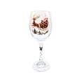 thumbnail image 2 of Reindeer Christmas Wine Glass 12oz, Vivid 2D Print Holiday Stemware, Festive Xmas Party Table Decor & Hostess Gift for Wine Lovers & Family & Friends, 2 of 4