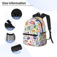 thumbnail image 3 of Pofeuu Retro Musi Disco Print Laptop Backpack Travel Canvas Backpack for School Lightweight and Comfortable Backpack College Backpack Schoolbag, 3 of 6