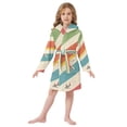 thumbnail image 6 of FORMRS Niños Bathrobe Unisex Hooded Robe Soft Plush Pajamas Sleepwear, Size 7-9T, Colorful Plane, 6 of 7