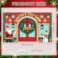 thumbnail image 2 of Red Green Christmas Banner Festive Wreath Santa Display Snowman Design Gift Boxes Toy Shop Backdrop for Christmas Party Holiday Decoration Store Front, 2 of 9