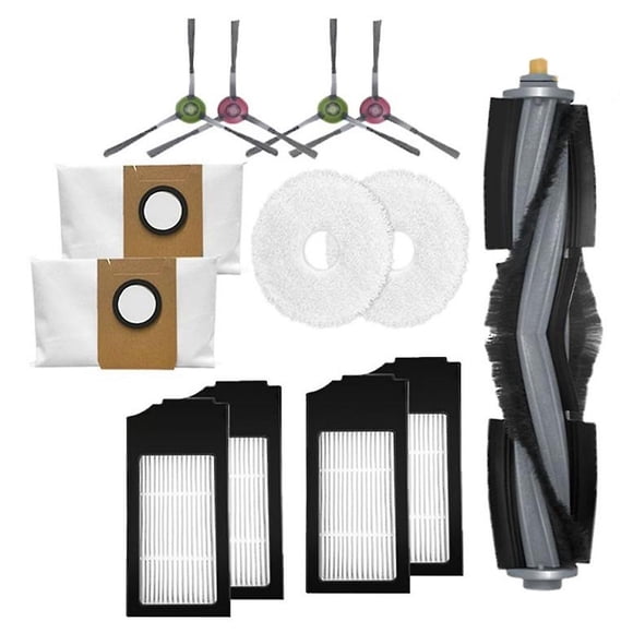 Reemplazo de robots de barrido Bolsas para polvo y cepillo con filtro, almohadillas para fregona para Ecovacs Deebot X1 Turbo Omni