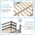 thumbnail image 5 of Demi Bonn Loft Bed Twin Size, Solid Wood Loft Bed with Desk Angled and Built-in Ladder, Modern Wooden Playhouse Bed Frame, Gray, 5 of 10