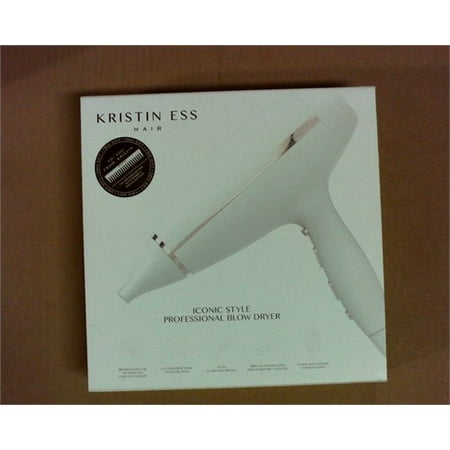 Kristin Ess Iconic Style Professional Blow Dryer - 1875 (Best Hair Dryer For Thick Curly Hair)