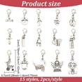 thumbnail image 4 of 30Pcs 15 Styles Angel Zipper Pull Charms Heart Love Bottle Zipper Pull Alloy Replacement Decorative Zipper Pendant Pull Tab for Bag Luggage, 4 of 7