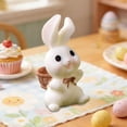 thumbnail image 5 of Luoshdecor Mini Bunny Figurines,Cute Resin Rabbit Miniatures for Cake Toppers, Desk & Car Decorations, 5 of 6