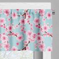 thumbnail image 3 of Ambesonne Cherry Blossom Window Valance, Inspirational Garden, 54" X 18", Pale Blue Redwood Pink, 3 of 5