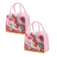 thumbnail image 1 of Oleegame 2 Pcs Sac de Rangement pour Produits, Sac à Main Isolé, Sac à Lunch, Sac à Lunch, Chiot Brun (Isolation 3D) Rose, 1 of 9