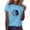 Sky Blue, variant on Cilsoka Shirts for Women Over 40 Womens Crop Tops Summer Graphic Tees for Women Plus Size Peasant Blouses for Women Cotton My Orders Placed