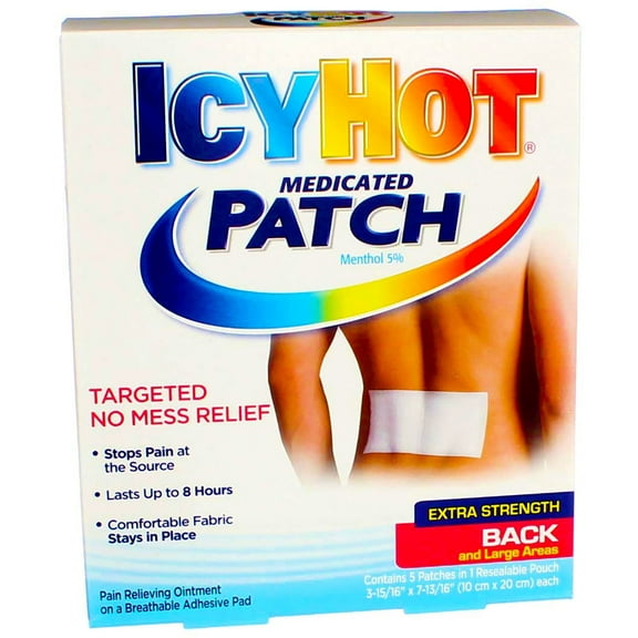 ICY HOT Medicated Patches Extra Strength Large (Back) 5 Each