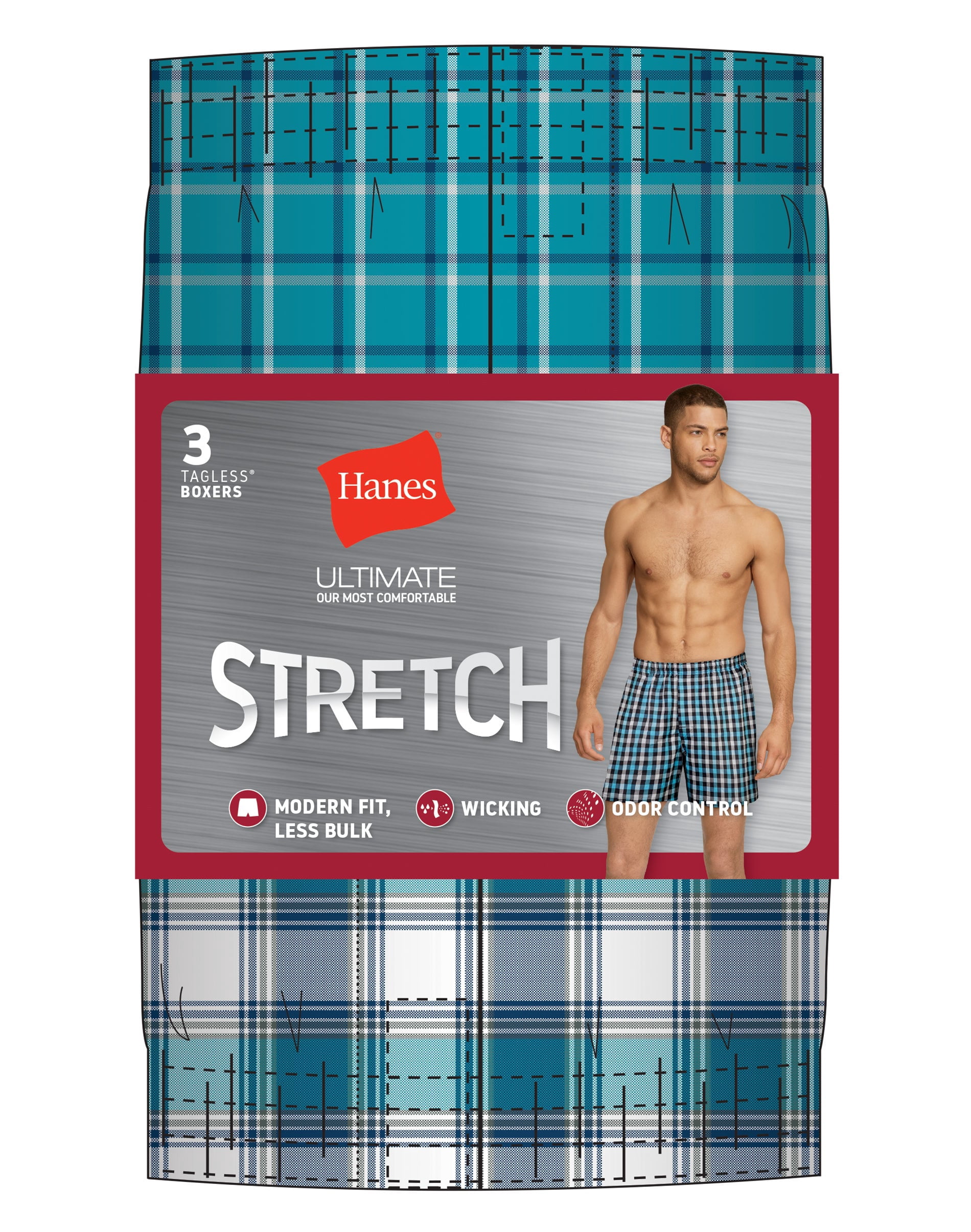 Men's Stretch Woven Boxers Assorted 3 
