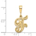 thumbnail image 3 of 14K Yellow Gold Charm Pendant Themed 28 mm 14-17 Initial F, 3 of 3